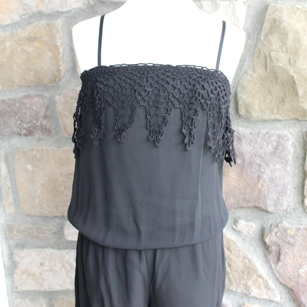 Vintage Havana Crochet Overlay Romper Tween